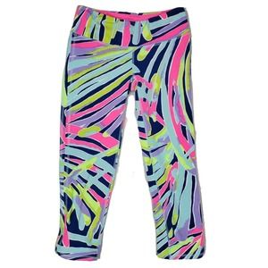 Lilly Pulitzer Luxletic Cropped Weekender Legging 25219 Sz XS Indigo Sea Dreamin